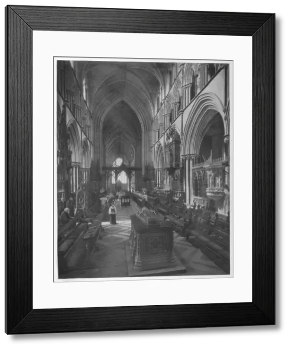 Framed Print : The Choir of Worcester Cathedral, c1917, (1917) Framed Print : The Choir of Worcester Cathedral, c1917, (1917)
