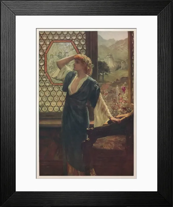 Framed Print : How Long!, c1889, (1917). Artist: Herbert Gustave Schmalz Framed Print : How Long!, c1889, (1917). Artist: Herbert Gustave Schmalz