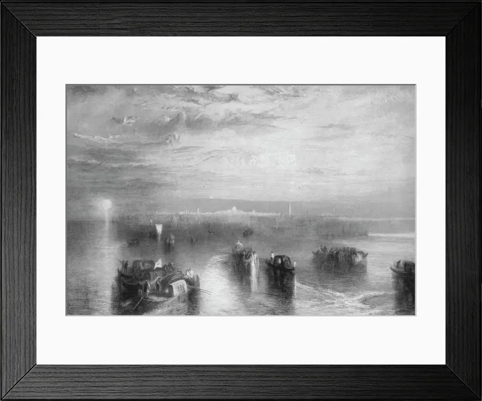 Framed Print : The approach to Venice, 1844, (1917). Artist: JMW Turner Framed Print : The approach to Venice, 1844, (1917). Artist: JMW Turner
