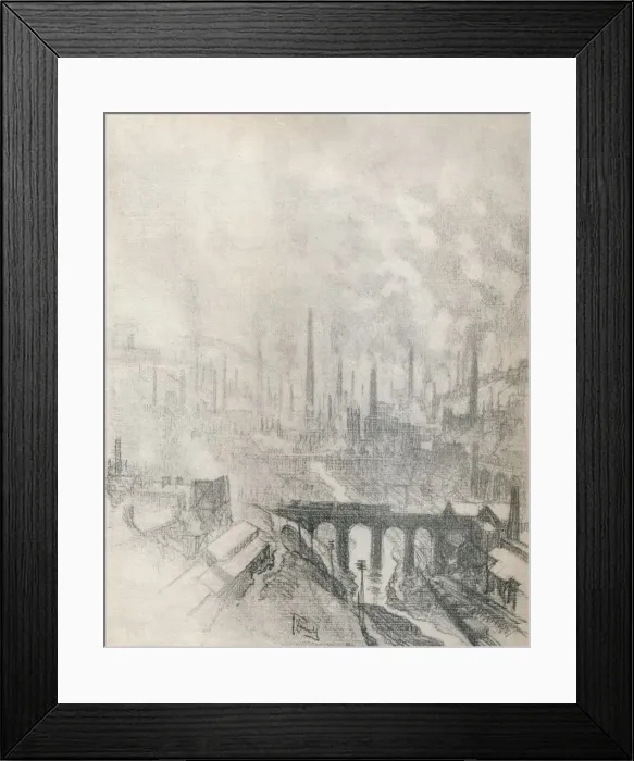 Framed Print : Munition City, 1916, (1917). Artist: Joseph Pennell Framed Print : Munition City, 1916, (1917). Artist: Joseph Pennell