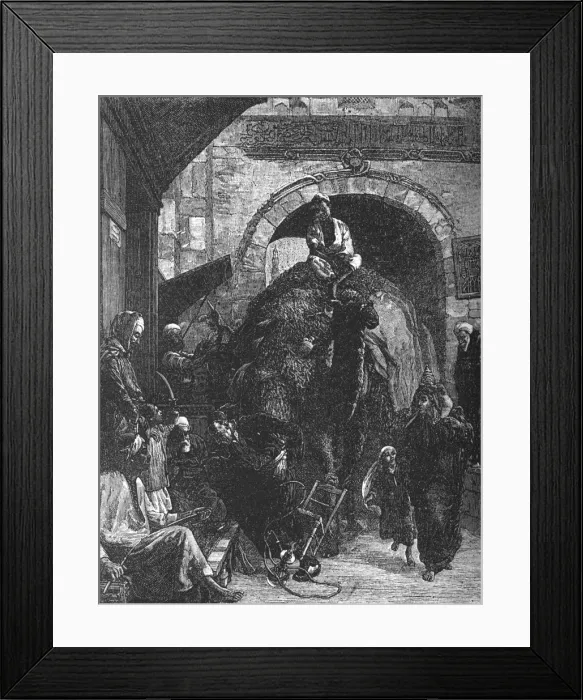 Framed Print : A Narrow Way in Cairo, c1882. Artist: Walter Charles Horsley Framed Print : A Narrow Way in Cairo, c1882. Artist: Walter Charles Horsley