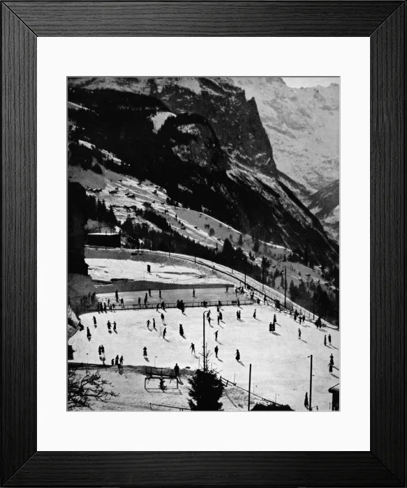 Framed Print : The Skating Rink at Wengen, c1911, (1912). Artist: Wardrop Openshaw Muir Framed Print : The Skating Rink at Wengen, c1911, (1912). Artist: Wardrop Openshaw Muir