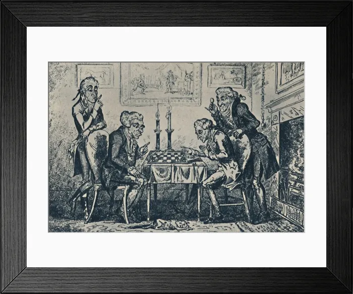 Framed Print : A Game of Chess, 1948. Artist: George Cruikshank Framed Print : A Game of Chess, 1948. Artist: George Cruikshank