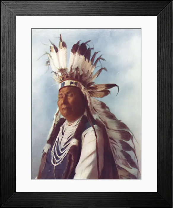 Framed Print : A Sahaptin chief, 1912. Artist: Robert Wilson Shufeldt Framed Print : A Sahaptin chief, 1912. Artist: Robert Wilson Shufeldt