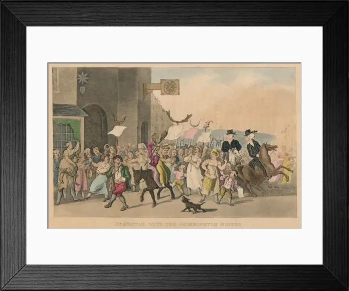 Framed Print : Dr Syntax with the Skimmington Riders, 1820. Artist: Thomas Rowlandson Framed Print : Dr Syntax with the Skimmington Riders, 1820. Artist: Thomas Rowlandson
