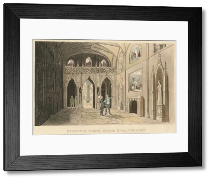 Framed Print : Dr Syntax Visits Eaton Hall, Cheshire, 1820. Artist: Thomas Rowlandson Framed Print : Dr Syntax Visits Eaton Hall, Cheshire, 1820. Artist: Thomas Rowlandson