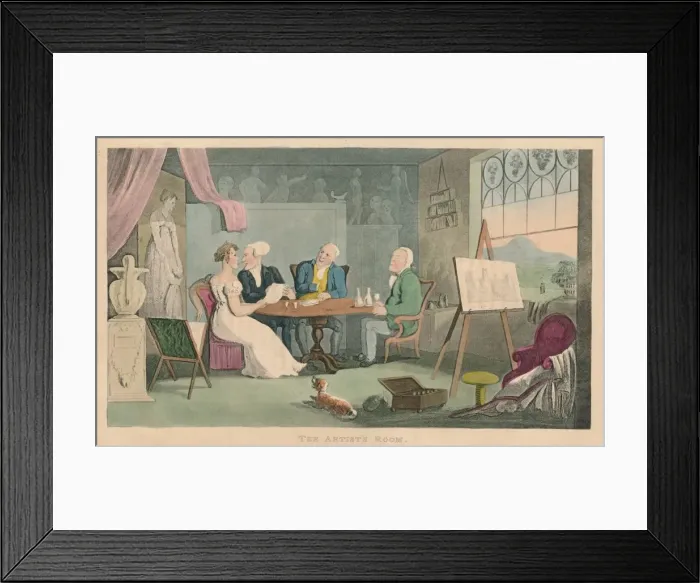 Framed Print : The Artists Room, 1820. Artist: Thomas Rowlandson Framed Print : The Artists Room, 1820. Artist: Thomas Rowlandson