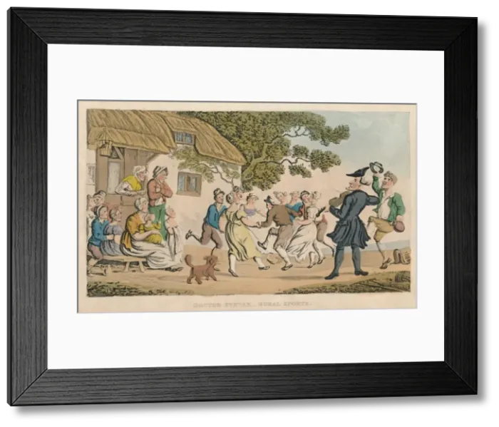 Framed Print : Doctor Syntax - Rural Sports, 1820. Artist: Thomas Rowlandson Framed Print : Doctor Syntax - Rural Sports, 1820. Artist: Thomas Rowlandson