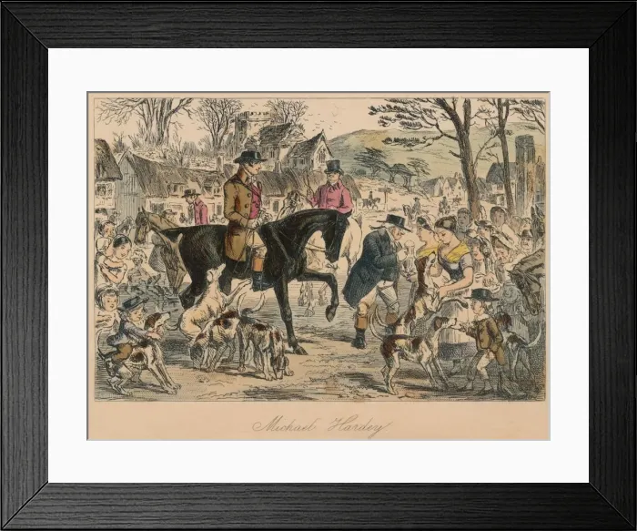 Framed Print : Michael Hardey, 1854. Artist: John Leech Framed Print : Michael Hardey, 1854. Artist: John Leech