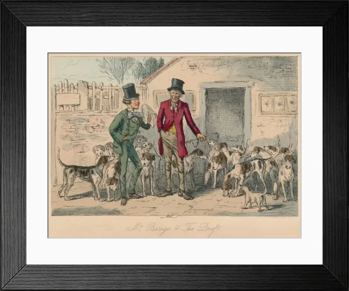 Framed Print : Mr. Barege & The Draft, 1854. Artist: John Leech Framed Print : Mr. Barege & The Draft, 1854. Artist: John Leech