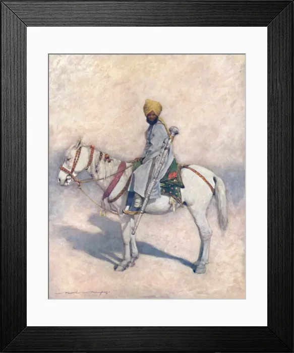 Framed Print : A Mounted Mace-bearer, 1903. Artist: Mortimer L Menpes Framed Print : A Mounted Mace-bearer, 1903. Artist: Mortimer L Menpes