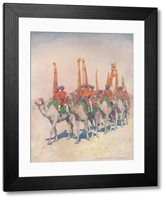 Framed Print : Emblem-bearers of Cutch, 1903. Artist: Mortimer L Menpes Framed Print : Emblem-bearers of Cutch, 1903. Artist: Mortimer L Menpes