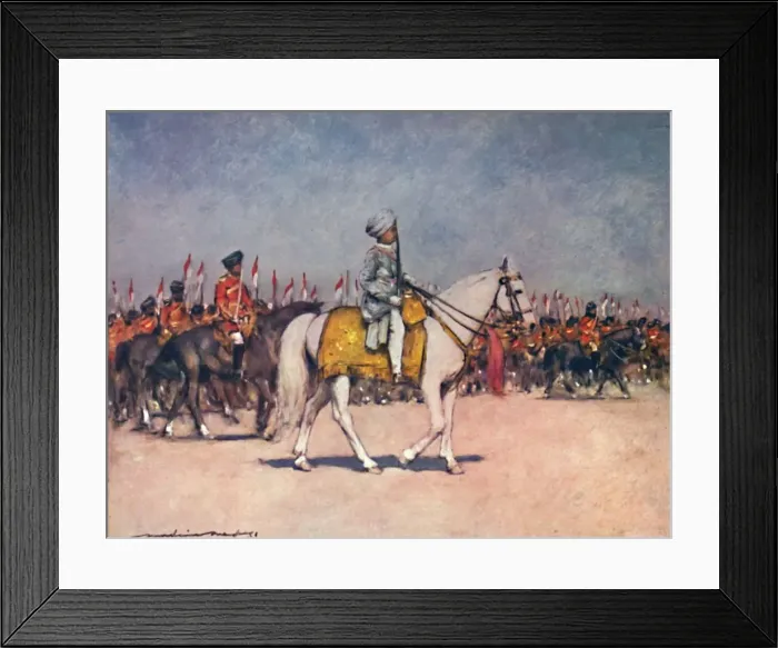 Framed Print : His Highness the Maharaja of Patiala, 1903. Artist: Mortimer L Menpes Framed Print : His Highness the Maharaja of Patiala, 1903. Artist: Mortimer L Menpes