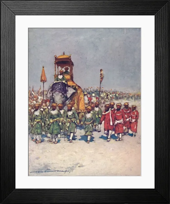 Framed Print : One of the most picturesque Groups in the Retainers Procession, 1903. Artist: Mortimer L Menpes Framed Print : One of the most picturesque Groups in the Retainers Procession, 1903. Artist: Mortimer L Menpes