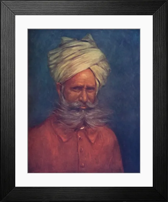 Framed Print : A Retainer from Central India, 1903. Artist: Mortimer L Menpes Framed Print : A Retainer from Central India, 1903. Artist: Mortimer L Menpes