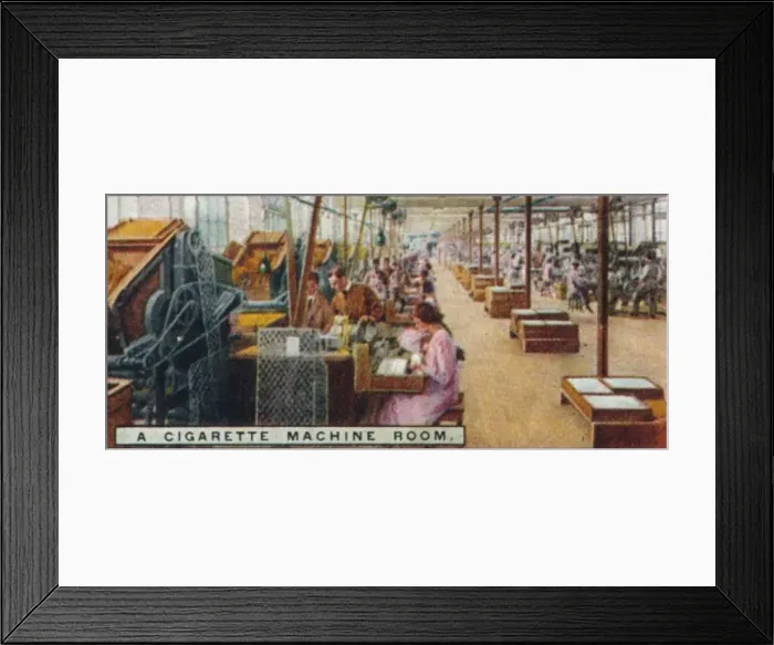 Framed Print : A Cigarette Machine Room, 1926 Framed Print : A Cigarette Machine Room, 1926
