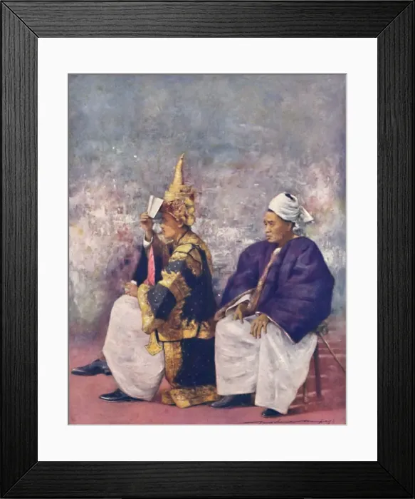 Framed Print : Shan Chiefs watching the Durbar, 1903. Artist: Mortimer L Menpes Framed Print : Shan Chiefs watching the Durbar, 1903. Artist: Mortimer L Menpes