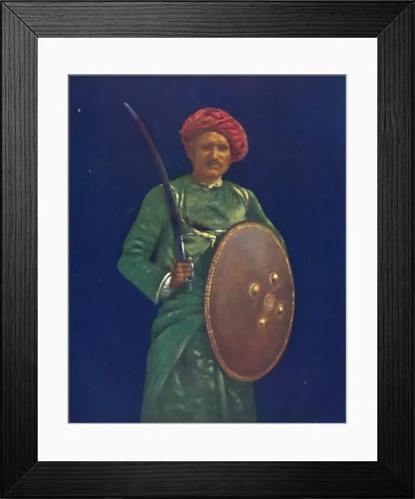 Framed Print : A Retainer of Rajgarh, 1903. Artist: Mortimer L Menpes Framed Print : A Retainer of Rajgarh, 1903. Artist: Mortimer L Menpes