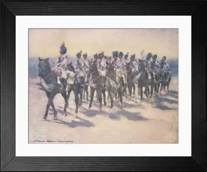 Framed Print : The Imperial Cadet Corps at the Durbar, 1903. Artist: Mortimer L Menpes