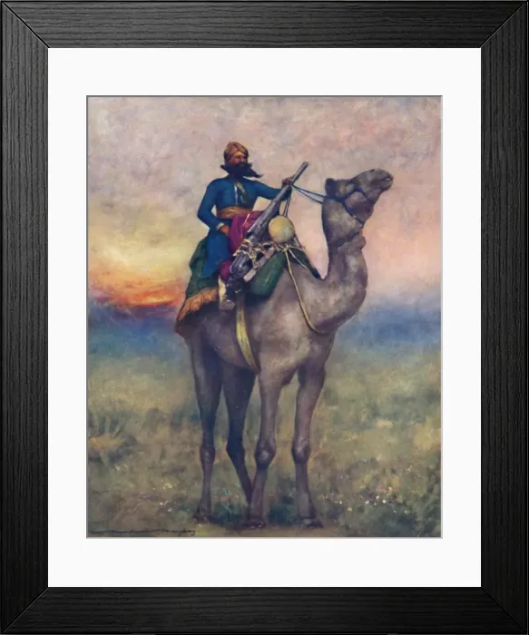 Framed Print : A Swivel-Gun Bearer from Rajputana, 1903. Artist: Mortimer L Menpes Framed Print : A Swivel-Gun Bearer from Rajputana, 1903. Artist: Mortimer L Menpes