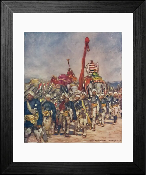 Framed Print : A Typical Group in the Retainers Procession, 1903. Artist: Mortimer L Menpes Framed Print : A Typical Group in the Retainers Procession, 1903. Artist: Mortimer L Menpes