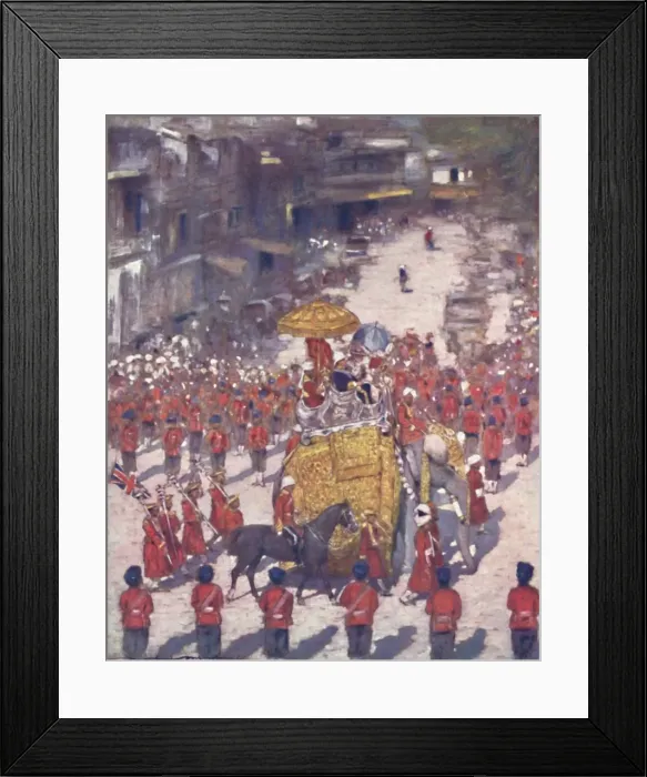 Framed Print : Lord and Lady Curzon entering Delhi, 1903. Artist: Mortimer L Menpes Framed Print : Lord and Lady Curzon entering Delhi, 1903. Artist: Mortimer L Menpes