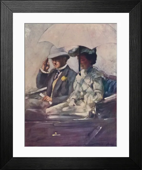 Framed Print : Lord Curzon and the Duchess of Connaught on their Way to the Retainers, 1903. Artist: Mortimer L Menpes Framed Print : Lord Curzon and the Duchess of Connaught on their Way to the Retainers, 1903. Artist: Mortimer L Menpes