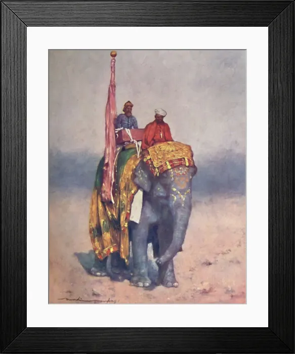 Framed Print : An Elephant from the Sandy Wastes of Rajputana, 1903. Artist: Mortimer L Menpes Framed Print : An Elephant from the Sandy Wastes of Rajputana, 1903. Artist: Mortimer L Menpes