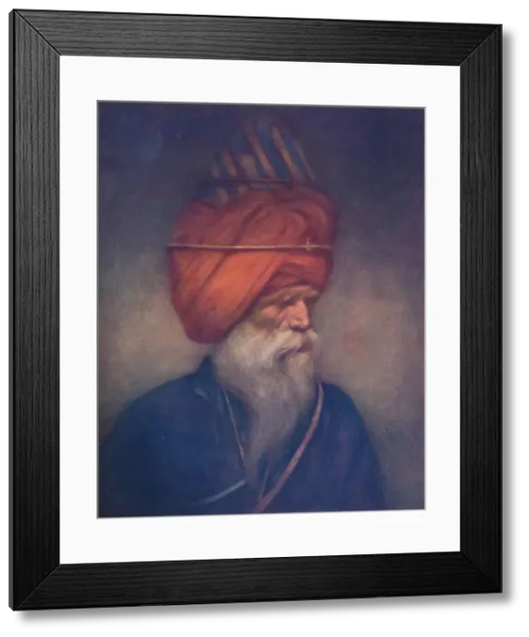 Framed Print : A Sikh Spear-bearer, 1903. Artist: Mortimer L Menpes Framed Print : A Sikh Spear-bearer, 1903. Artist: Mortimer L Menpes
