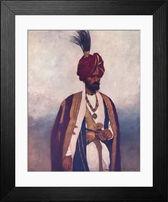 Framed Print : A Soldier of His Highness Dogra Sowar, 1903. Artist: Mortimer L Menpes Framed Print : A Soldier of His Highness Dogra Sowar, 1903. Artist: Mortimer L Menpes