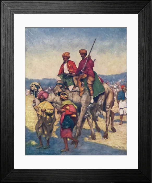 Framed Print : Camels from Mysore, 1903. Artist: Mortimer L Menpes Framed Print : Camels from Mysore, 1903. Artist: Mortimer L Menpes