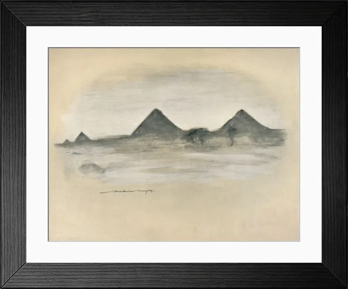 Framed Print : The Pyramids, 1903. Artist: Mortimer L Menpes Framed Print : The Pyramids, 1903. Artist: Mortimer L Menpes