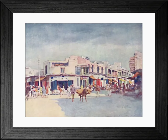 Framed Print : A Street Scene, 1903. Artist: Mortimer L Menpes Framed Print : A Street Scene, 1903. Artist: Mortimer L Menpes