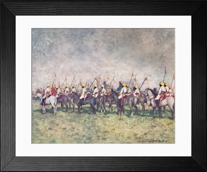 Framed Print : A Distinguished Native Regiment, 1903. Artist: Mortimer L Menpes Framed Print : A Distinguished Native Regiment, 1903. Artist: Mortimer L Menpes