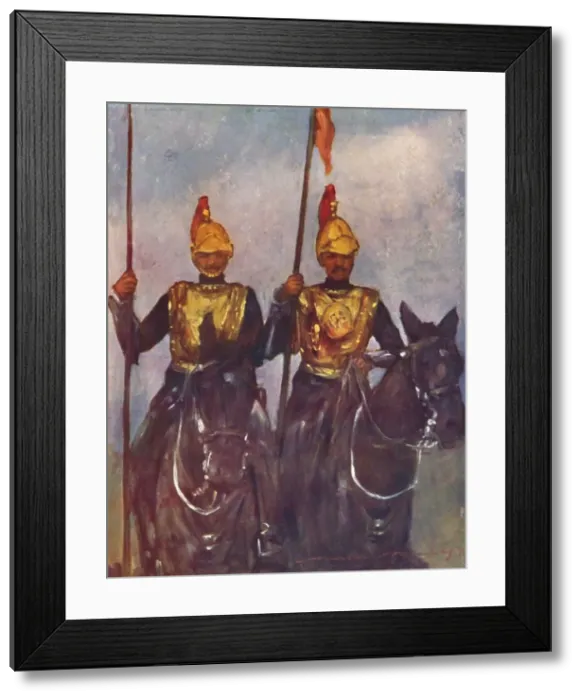 Framed Print : Bodyguard of His Highness Dogra Sowar Kashmir, 1903. Artist: Mortimer L Menpes Framed Print : Bodyguard of His Highness Dogra Sowar Kashmir, 1903. Artist: Mortimer L Menpes