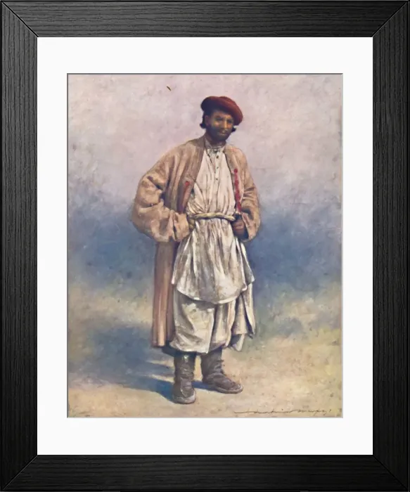 Framed Print : A Hindoo Hill-shepherd of Kashmir, 1903. Artist: Mortimer L Menpes Framed Print : A Hindoo Hill-shepherd of Kashmir, 1903. Artist: Mortimer L Menpes