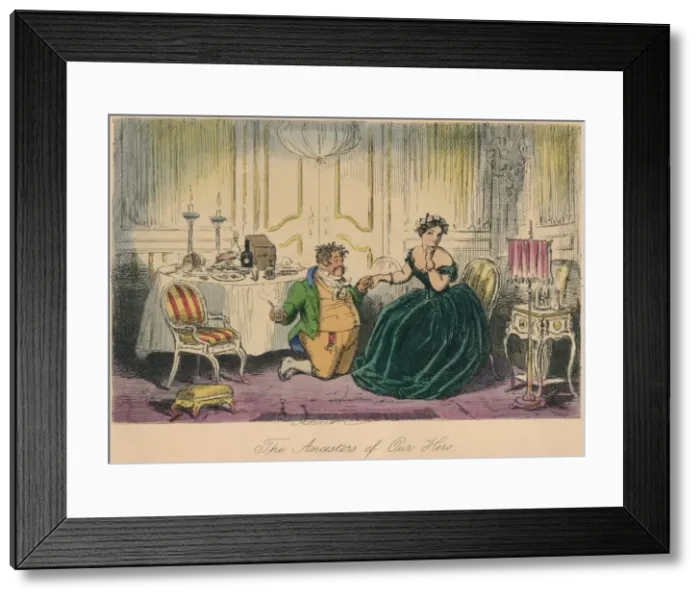Framed Print : The Ancestors of Our Hero, 1858. Artist: John Leech Framed Print : The Ancestors of Our Hero, 1858. Artist: John Leech