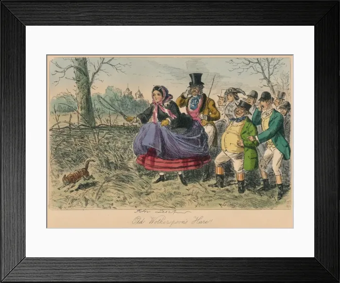 Framed Print : Old Wotherspoons Hare!, 1858. Artist: John Leech Framed Print : Old Wotherspoons Hare!, 1858. Artist: John Leech