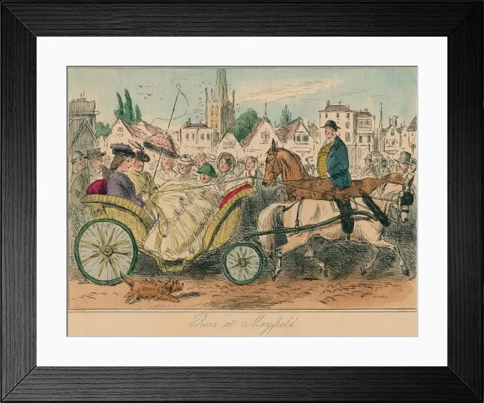Framed Print : Rosa at Mayfield, 1860. Artist: John Leech Framed Print : Rosa at Mayfield, 1860. Artist: John Leech