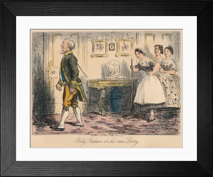 Framed Print : Billy Balsam in his new Livery, 1865. Artist: John Leech Framed Print : Billy Balsam in his new Livery, 1865. Artist: John Leech