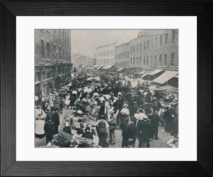 Framed Print : Petticoat Lane - The Sunday Morning Market in Full Swing, 1901 Framed Print : Petticoat Lane - The Sunday Morning Market in Full Swing, 1901