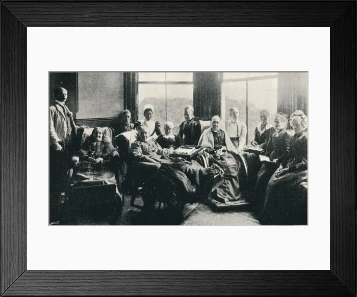 Framed Print : At Home, a Favourite Window Recess in the Womens Corridor, 1901 Framed Print : At Home, a Favourite Window Recess in the Womens Corridor, 1901