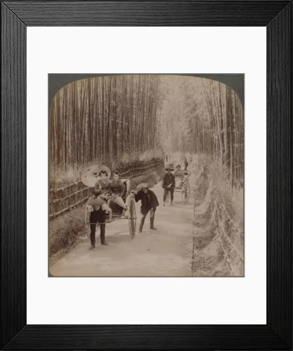 Framed Print : Under the bamboo trees - on the famous avenue near Kiyomizu, Kyoto, Japan, 1904 Framed Print : Under the bamboo trees - on the famous avenue near Kiyomizu, Kyoto, Japan, 1904