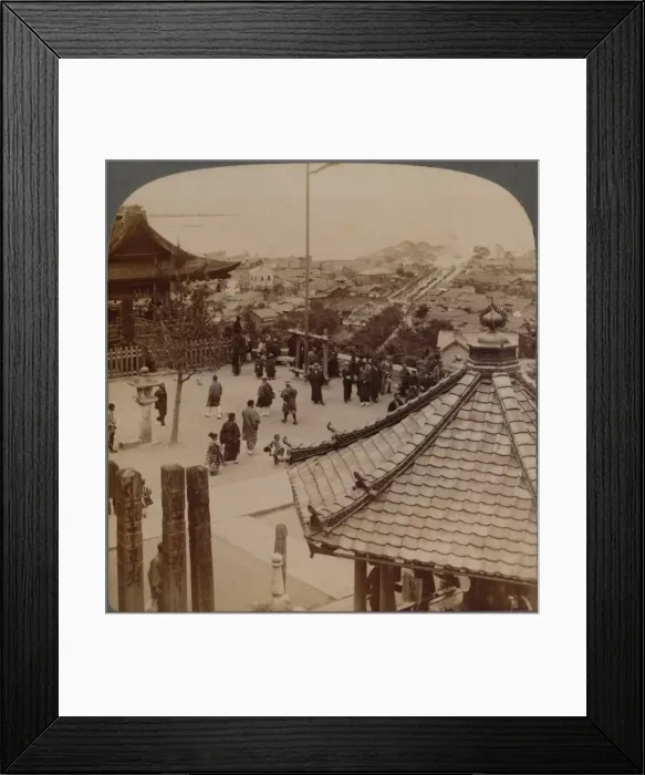 Framed Print : Looking east from Miidera temple over Otsu and its canal to serene Lake Biwa, Japan, 1904 Framed Print : Looking east from Miidera temple over Otsu and its canal to serene Lake Biwa, Japan, 1904