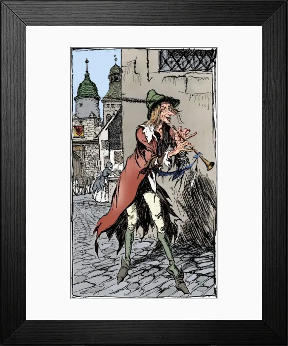 Framed Print : The Pied Piper of Hamelin, (1934). Artist: Arthur Rackham Framed Print : The Pied Piper of Hamelin, (1934). Artist: Arthur Rackham