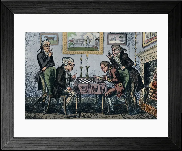 Framed Print : A Game of Chess, 1948. Artist: George Cruikshank Framed Print : A Game of Chess, 1948. Artist: George Cruikshank