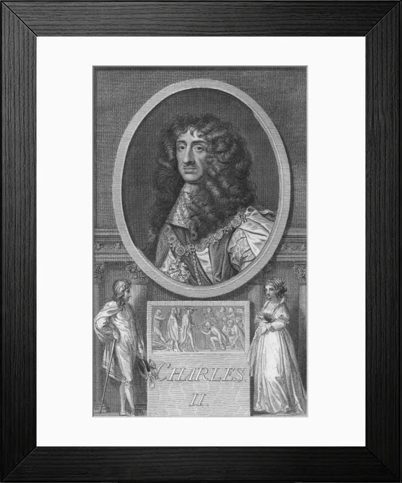 Framed Print : Charles II, 1788 Framed Print : Charles II, 1788