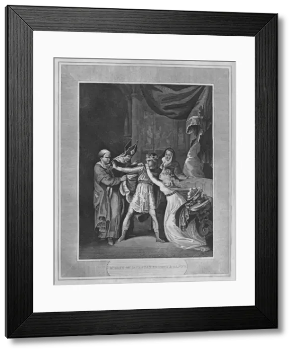 Framed Print : Cruelty of Dunstan to Edwy & Elgiva, 1838 Framed Print : Cruelty of Dunstan to Edwy & Elgiva, 1838