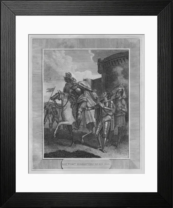 Framed Print : King Williams Malediction on his Son, 1838 Framed Print : King Williams Malediction on his Son, 1838