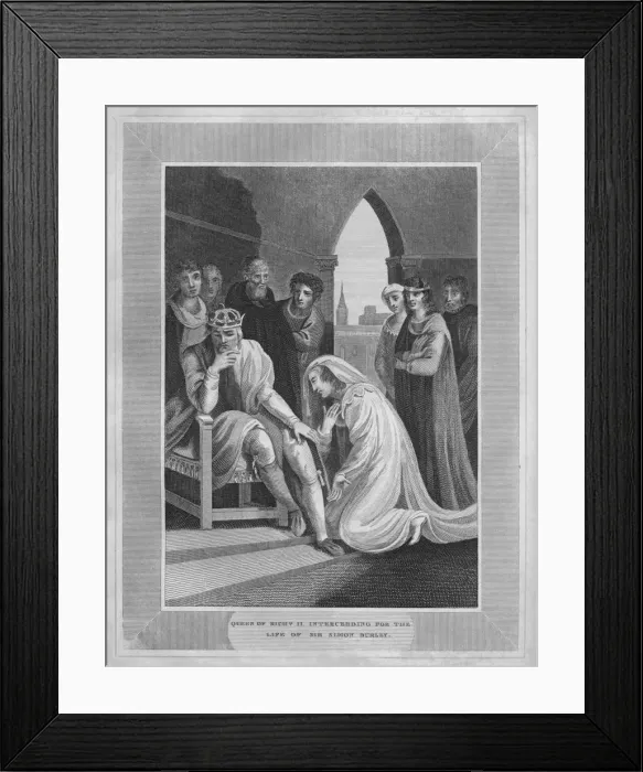 Framed Print : Queen of Richard II. Interceeding for the Life of Sir Simon Burley, 1838 Framed Print : Queen of Richard II. Interceeding for the Life of Sir Simon Burley, 1838